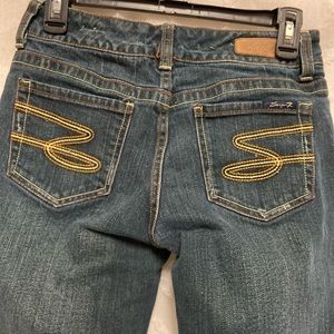 Seven jeans size 27 skinny jeans. Mint condition jagged hem